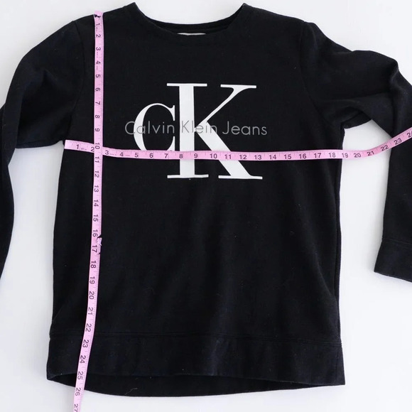 Calvin Klein Jeans Black 60% Cotton Crewneck Sweater Size XS - Picture 5 of 14